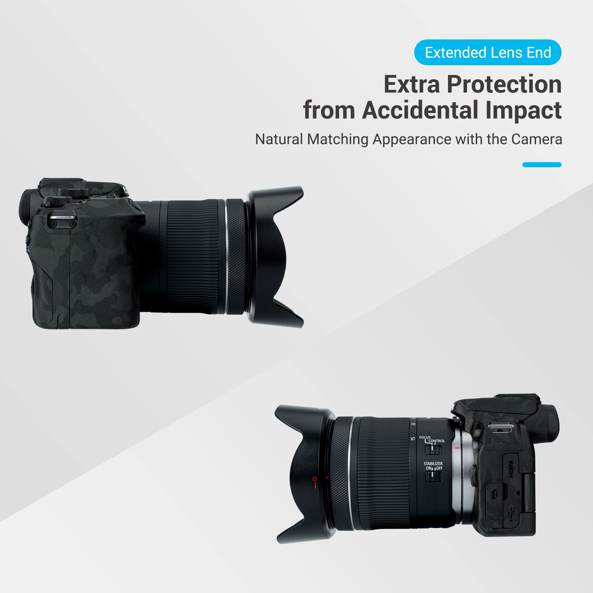 JJC EW-73E 리버시블 렌즈 후드 캐논 RF 15-30mm F4.5-6.3 IS STM 렌즈용 EOS R RP R3 R5 R6 R7 R10 카메라 액세서리 EW 73E