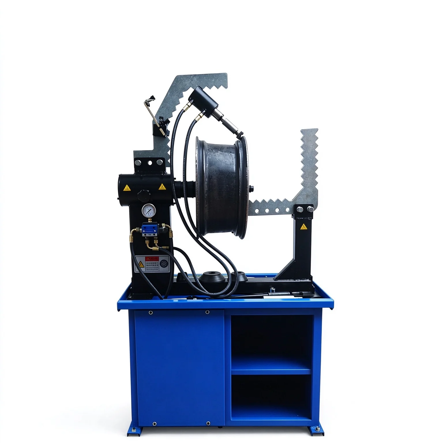 Alloy Wheel Straightening Machine-Semi-Automatic Mag Repair for 10-26 Inches Wheels 10T Working Pressure
