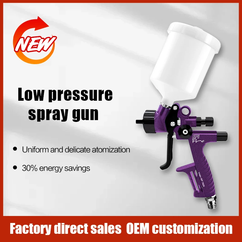 SPI Pro Purple 7800 SUTU Spray Gun 1.3/1.4/1.7MM Caliber Automotive Topcoat Spray Gun Pneumatic Tool Spray Gun