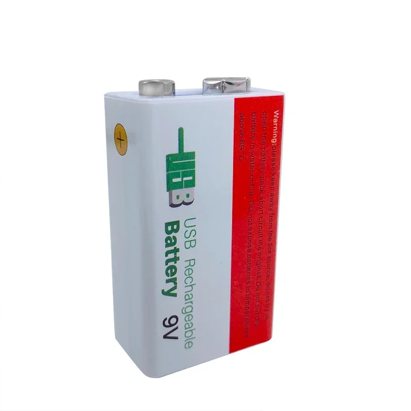 2024 9V battery 6200mAh li-ion Rechargeable battery Type-C Battery 9v for Multimeter Microphone Toy Remote Control KTV use