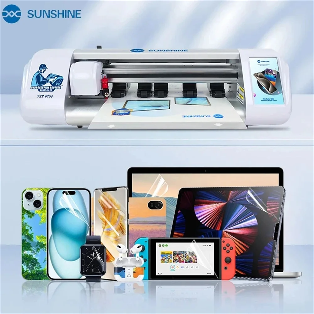 SUNSHINE 16 inch Y22 Plus Unlimited Cutting Machine Flexible Hydrogel Film Unlocked Cutter Unlimited Times for SS-057 SS-075