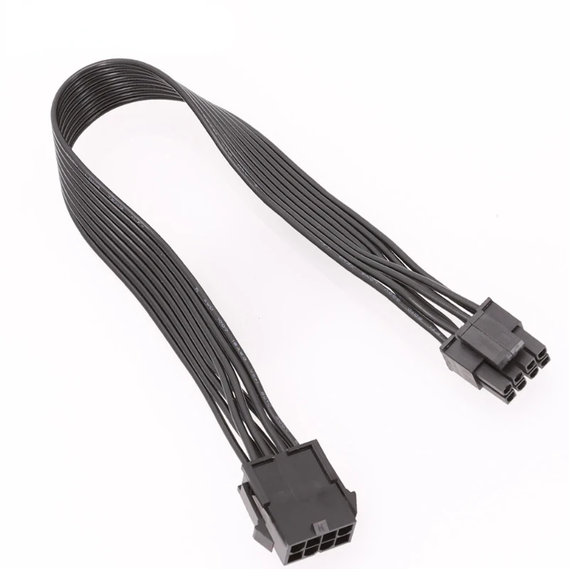 

Computer Connection Cable 8Pin Extension Cable CPU 8-pin Male Female Extension Cable 4+4 Black Flat Cable 30cm