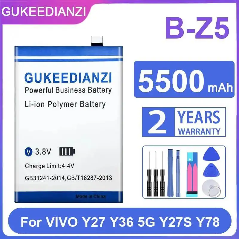 

5500Mah B-Z5 Long Lasting For Vivo Y27 Y36 5G Y27S Y78 High-Efficiency Mobile Phone Battery