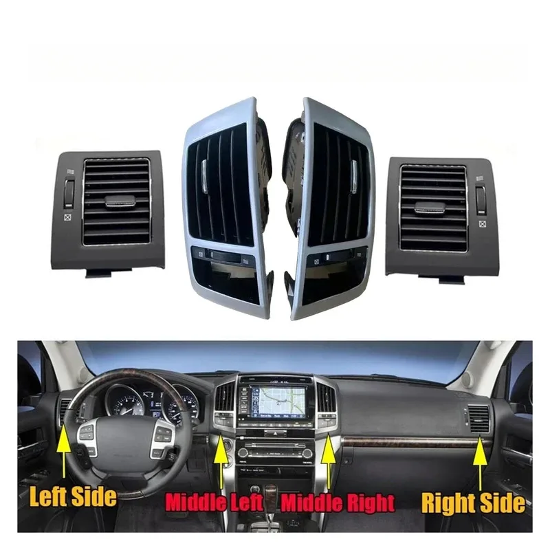 

Factory Hot Selling Car Interior Dashboard A/C Centerair Conditioning Outlet LC200 Air Vent for FJ200 LC200 2008