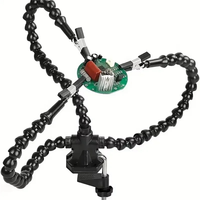 Fresh Soldering Station With 3 Pieces Flexible Arms Soldering Iron Holder Third Helping Hand Tool Pcb Welding Repair Welding Too