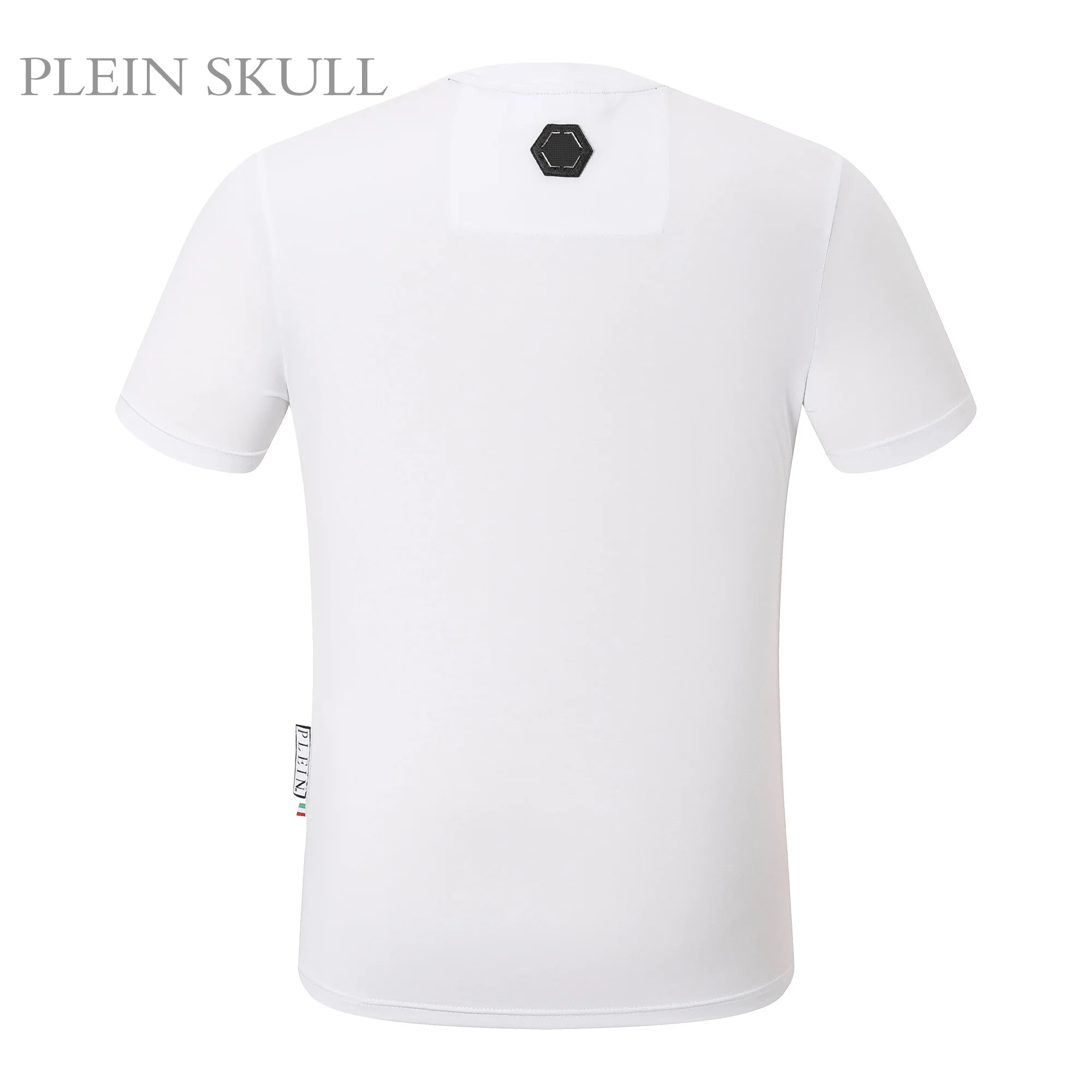 PLEIN SKULL Light luxury Round Neck Hot Stamping T-shirt Summer Hip Hop High Street Short Sleeve Unisex Punk Party Sports Tee - view 3