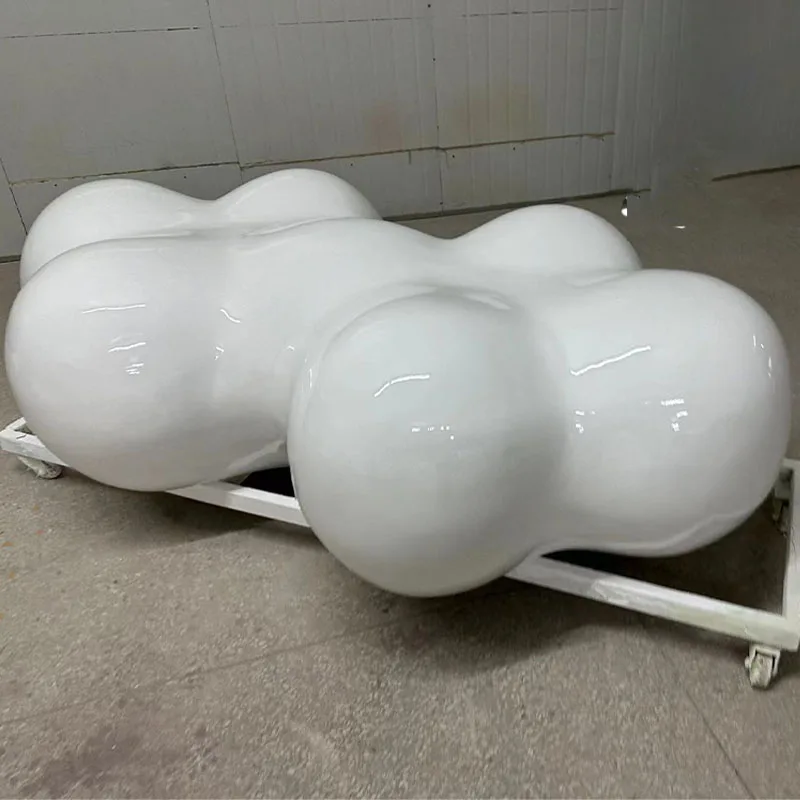 

Creative fiberglass seat shopping mall cloud modeling seat outdoor commercial street square park rest seat
