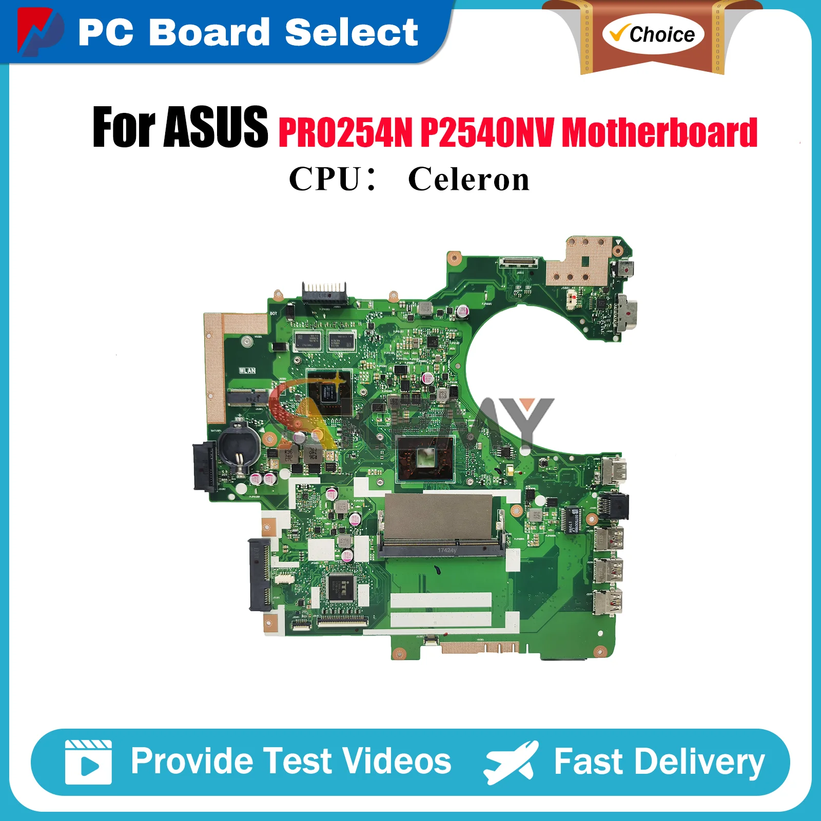 

P2540NV Материнская плата для ноутбука ASUS ProArt PRO254N P2540N P2540NV Материнская плата для ноутбука с процессором Celeron 100% тестирование ОК быстрая доставка