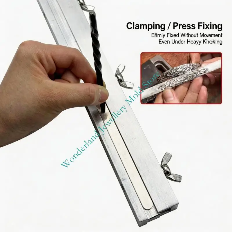 Jewelry Engraving Clamp Fixture Manual Wing Nut Holding Tool for Metal Chasing and Workpiece Positioning for Jewelers