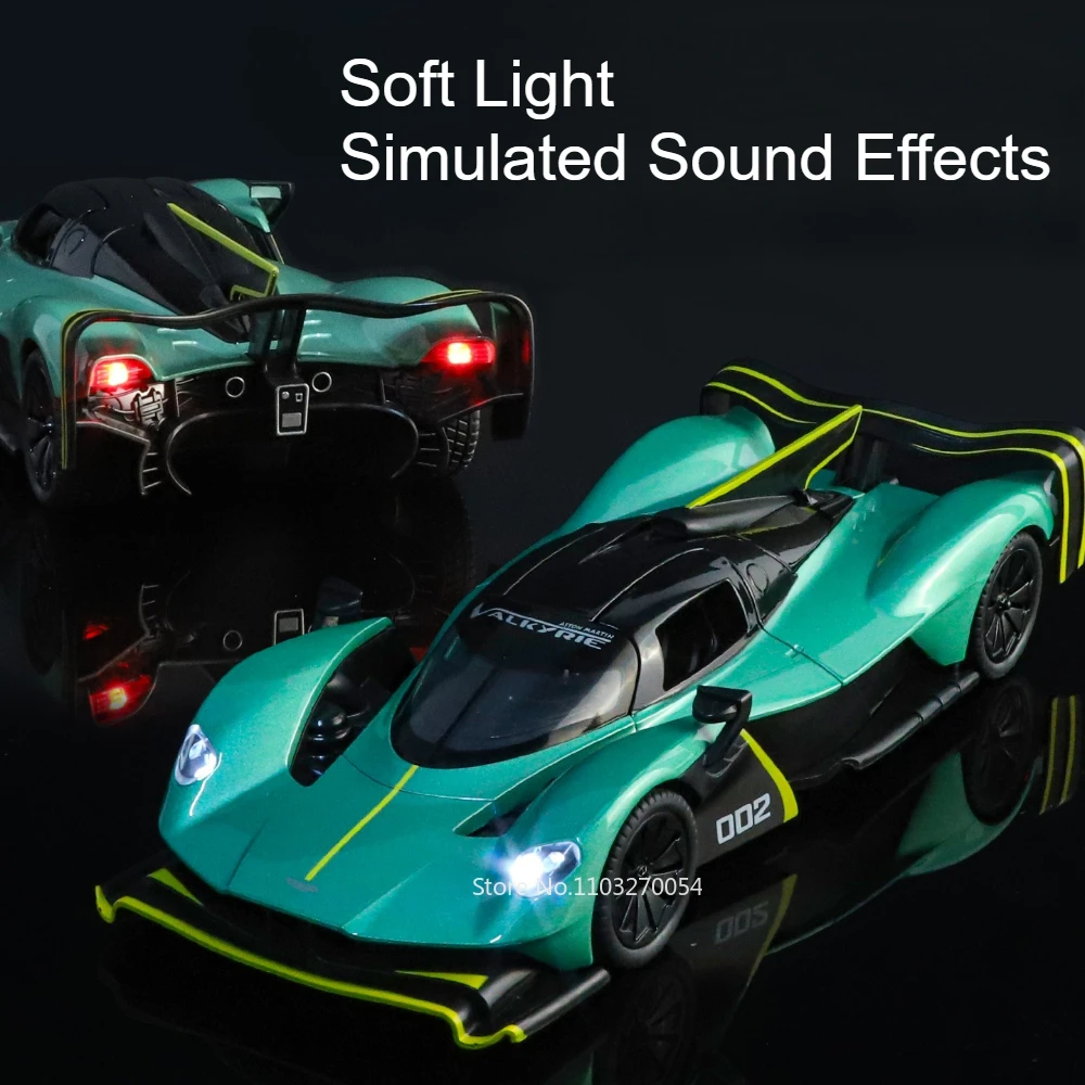1:24 Valkyrie Pagani Zongta HP Miniature Toys Car Alloy Diecast Model Sound Light Pull Back Doors Opened Sportscar Friend's Gift