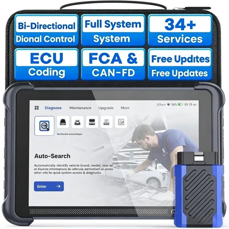 Wholesale 892BT 35 Resets Free Updates Professional CANFD DOIP Diagnostic Tools Intelligent AI Full System OBD2 Car Scanner