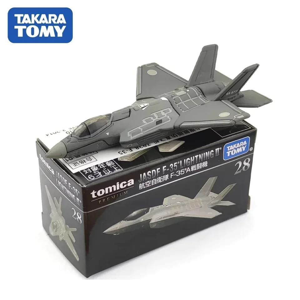 Takara Tomy Tomica Premium 28 JASDF F-35A Fighter Japan Aircraft Jet 1:164 Alloy Car Model Simulation Toy Boy Toy Series 108979