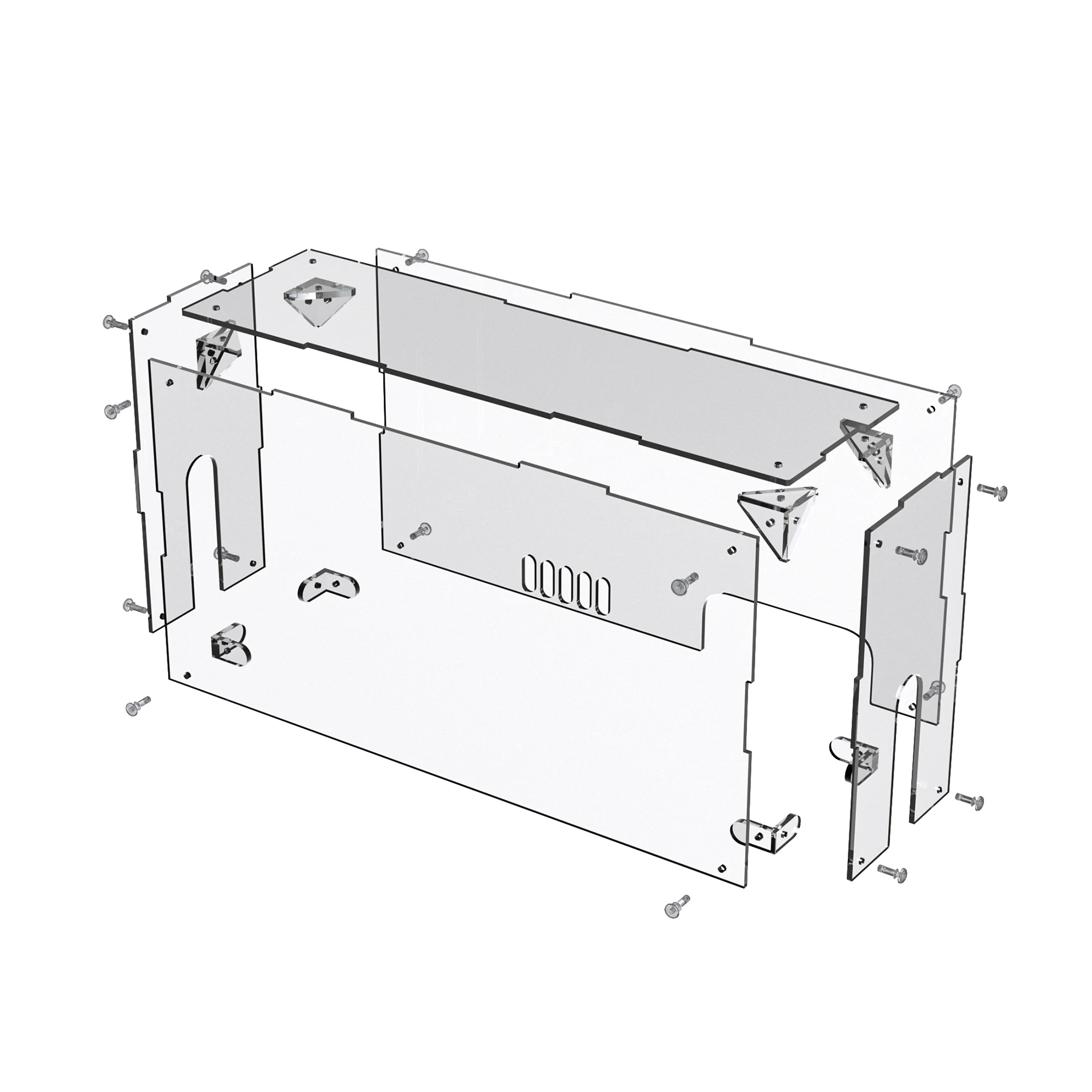 غطاء غبار أكريليك شفاف من PlayVital لجهاز نينتندو سويتش 2 صندوق عرض شفاف للتبديل 2 قفص الاتهام الغطاء الواقي-4 ألوان