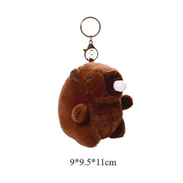Portachiavi per auto con ciondolo portachiavi in peluche Capibara per ragazze, ragazzi, bambini, famiglia
