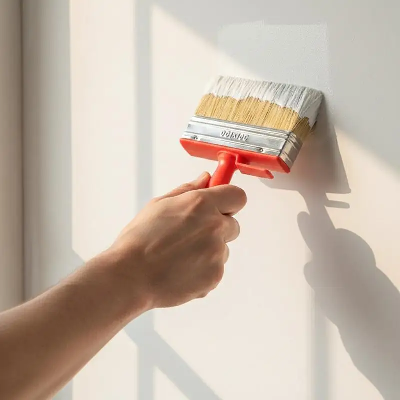 [E] Smooth Flat Head Paint Brush For Painting Walls Labor Saving Hand Tools Limewash Brush