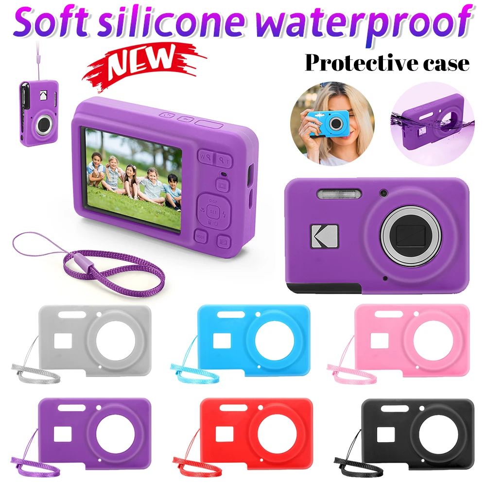 For PIXPRO FZ55 Soft Silicone Protective Case Solid Color Camera Body Cover Wear Resist Outdoor Travel Camera Protect Case