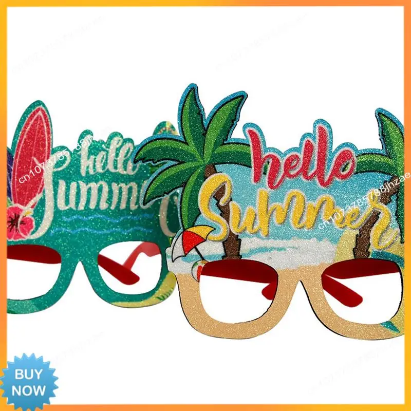 A10R 1 조각 여름 하와이안 안경 표시된 대로 펠트 + 플라스틱 코코넛 나무 사진 안경 프레임,H