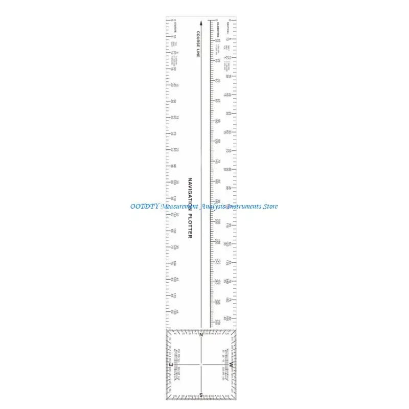 367D Multifunctional Plotting Scale Ruler For Drawing Navigation And