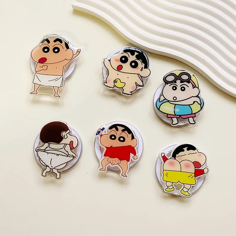 Crayon Shin-chan Cute Cartoon Elephant Bathe Magnetic Phone Holder Kawaii Periphery Lovely Accessories Adorkable Holiday Gifts