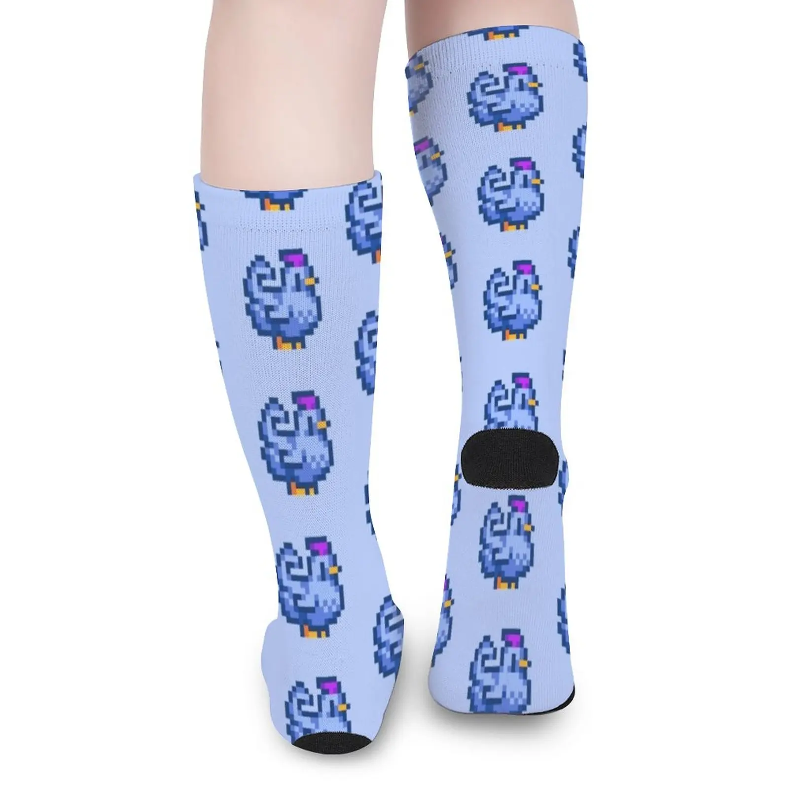 Stardew Valley Pixel Blue Chicken Socks Fun socks men socks cotton sheer socks men gift for men