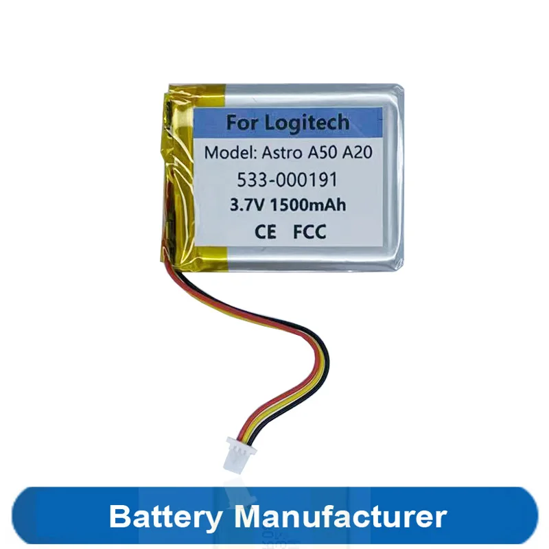 Original Replaces Upgraded 1500mAh 623441 533-000191 533-000169 Battery For Logitech Astro A50 A20 Headset Batterie Accumulator