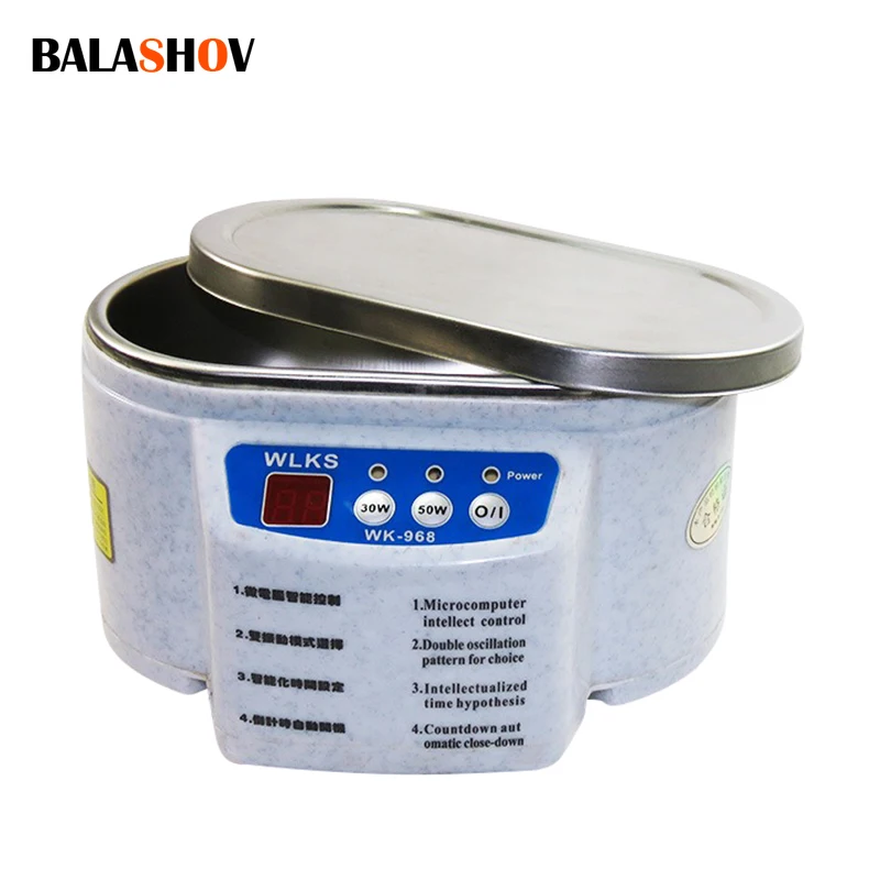 Ultrasonic Cleaner Digital Display Sonicator Bath Home 635ml for Watches Contact Lens Glasses Denture Teeth Makeup Razor Tool