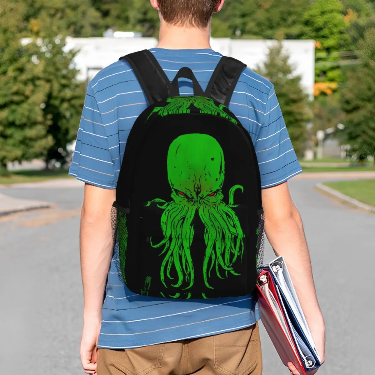 Cthulhu Octopus Sea Monster Vintage Backpack Student Boys Girls BookBag Men Women School Bag Computer Shoulder Bags