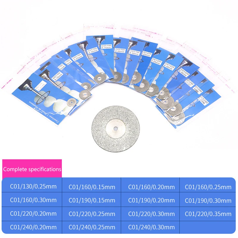 

Dental Lab Double Sided Diamond Cutting Disc Dentistry Polishing Tool Dental Diamond Disks Emery Polishing Kit Disc Cutting Tool