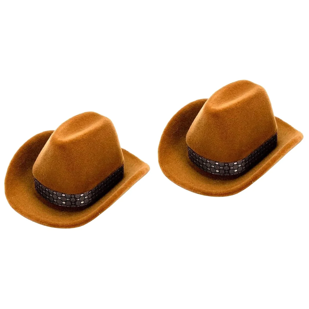 Mini Hat Cowboy Ring Box Wedding Decor Case Decorate Rings Holder Flannel Boxes Travel