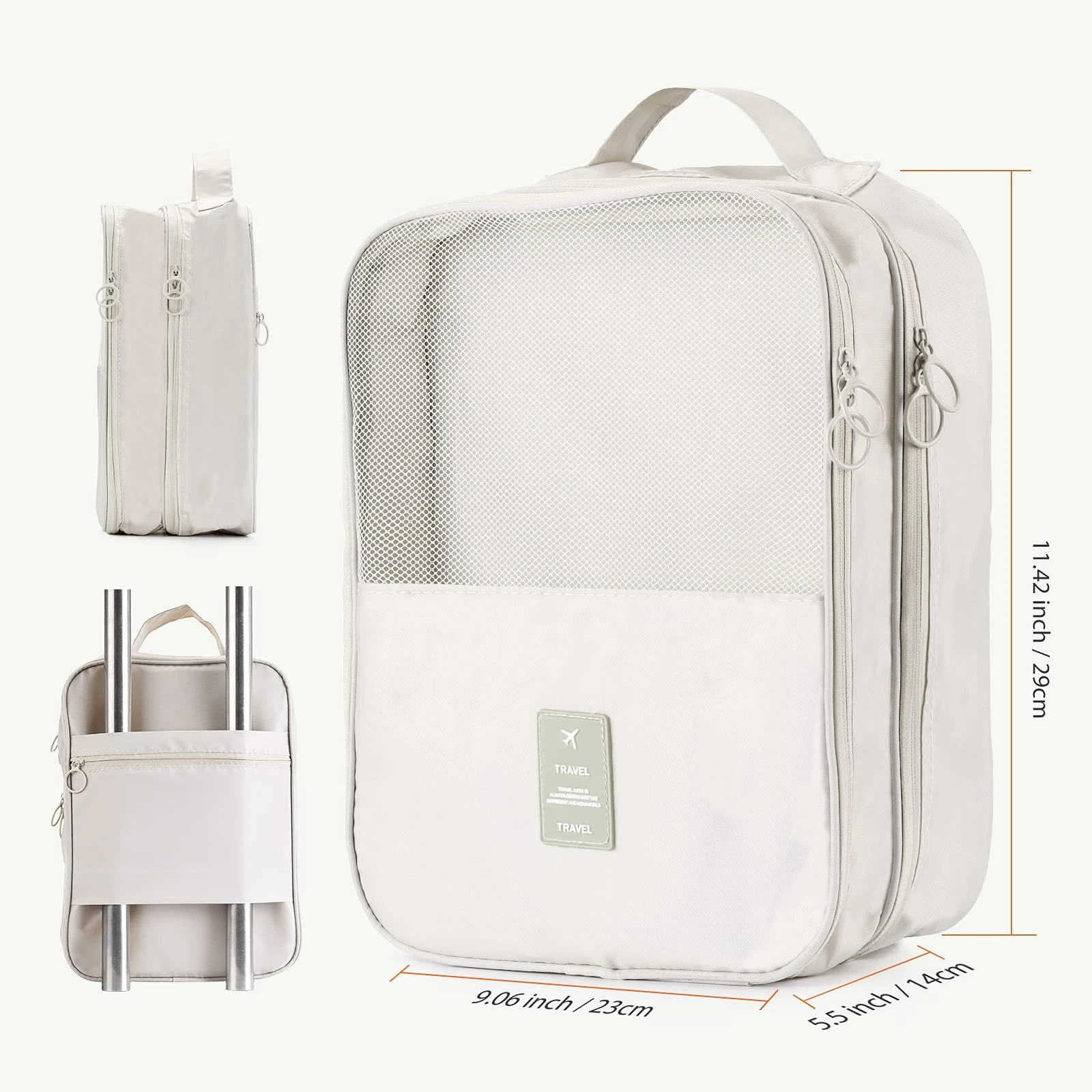 1PC Travel Shoe Bag Storage Bag Washed Diagonal Breathable Mesh Multiple Pairs of Shoes Portable Shoe Box for Business Trips