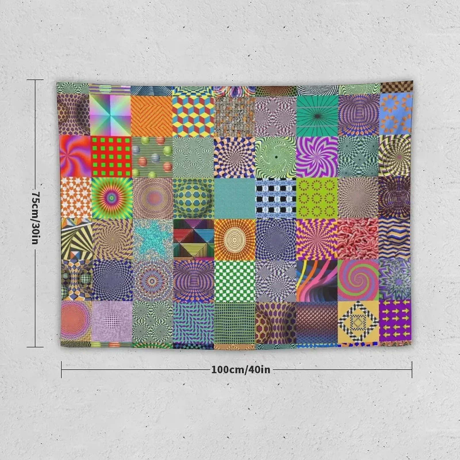 Optical Illusions Tapestry Cute Decor Aesthetic Home Decor Things To Decorate The Room Tapestry