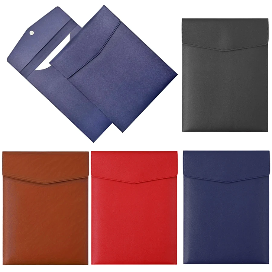 1PC Leather A4 Sized File Sleeve Simple Luxury Design Document Holders Convenient Office Home Paperwork Storaging Organizing ZYF