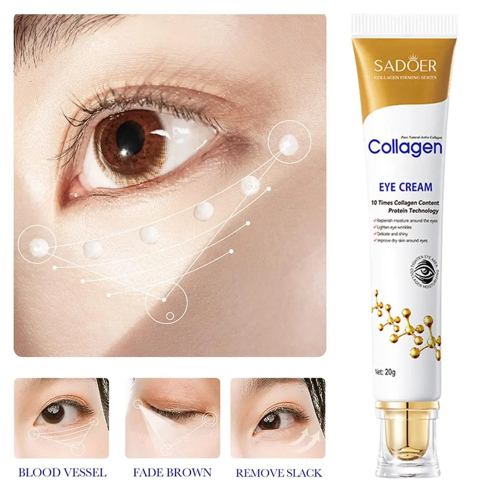 

Коллагеновый роликовый крем для глаз (1/2 шт.) с гиалуроновой кислотой для уменьшения темных кругов и мешков под глазами, для красоты кожи вокруг глаз