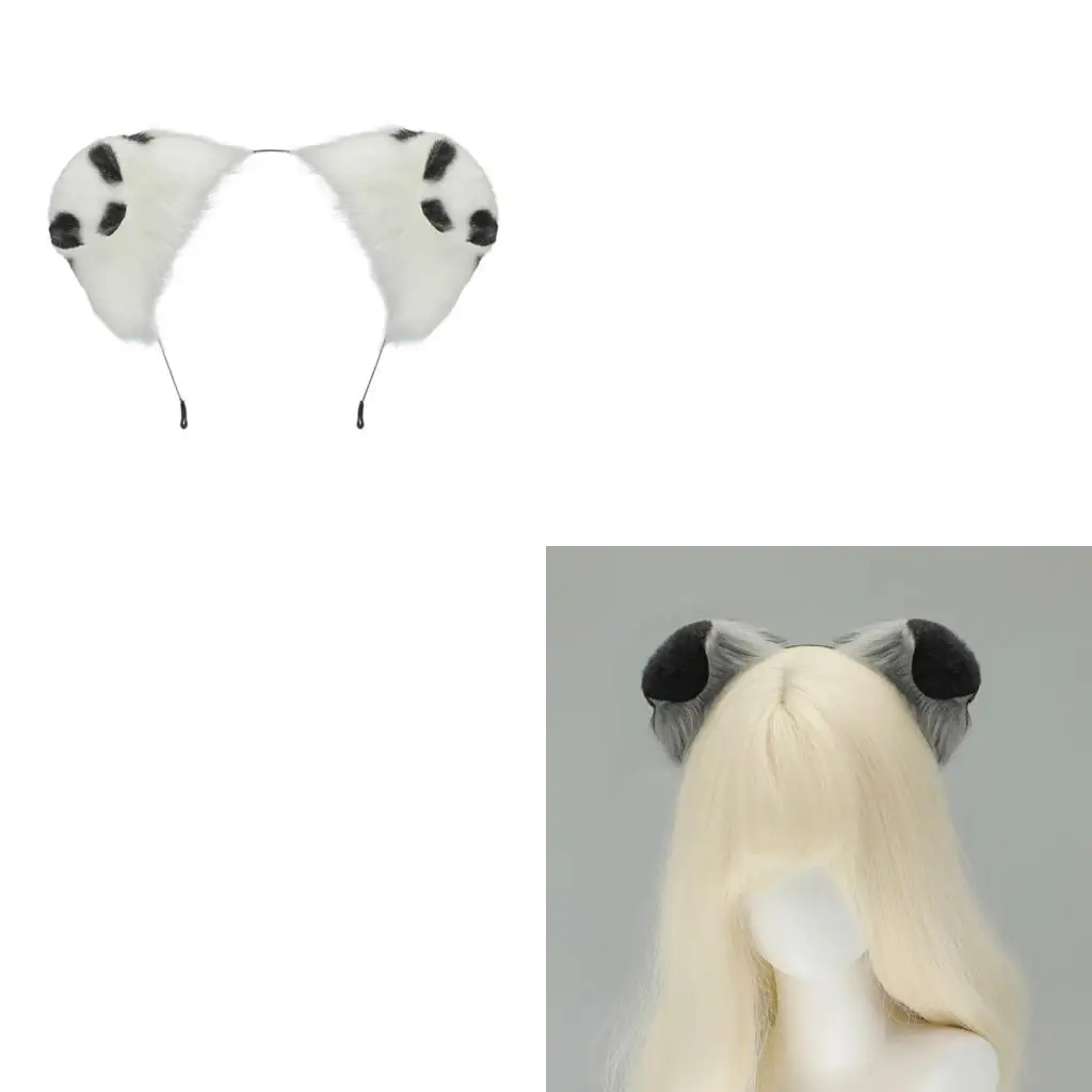 Animal Ear Headbands Soft Plush Hairband Photo Props Puppy Costume Hair Accessories For Christmas Stage Performances Y166