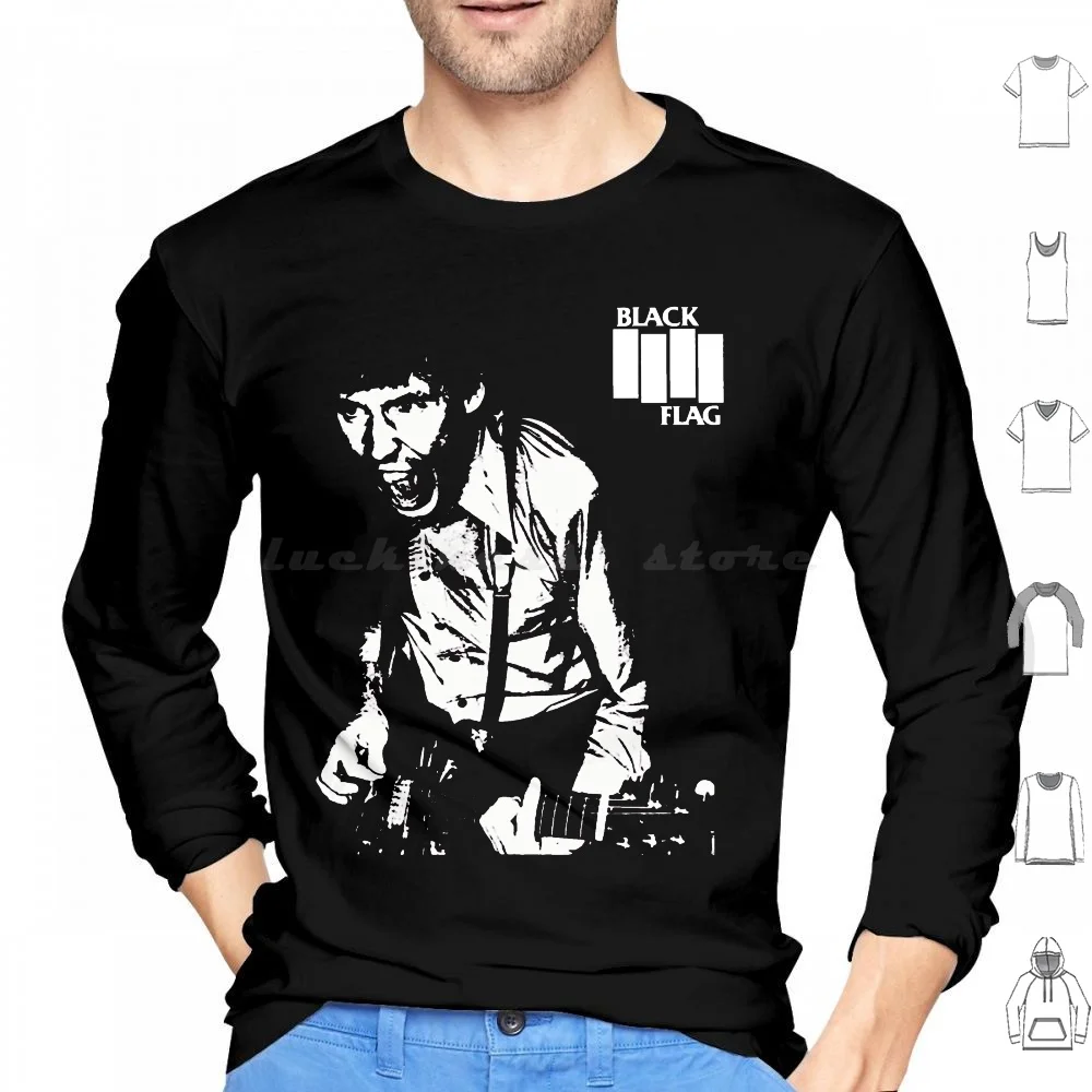 

Толстовка с капюшоном Bflag, хлопок, длинный рукав, черный флаг, логотип скейт-флагом, США, Калифорния, панк, хардкор, минимальная музыкальная группа Hc