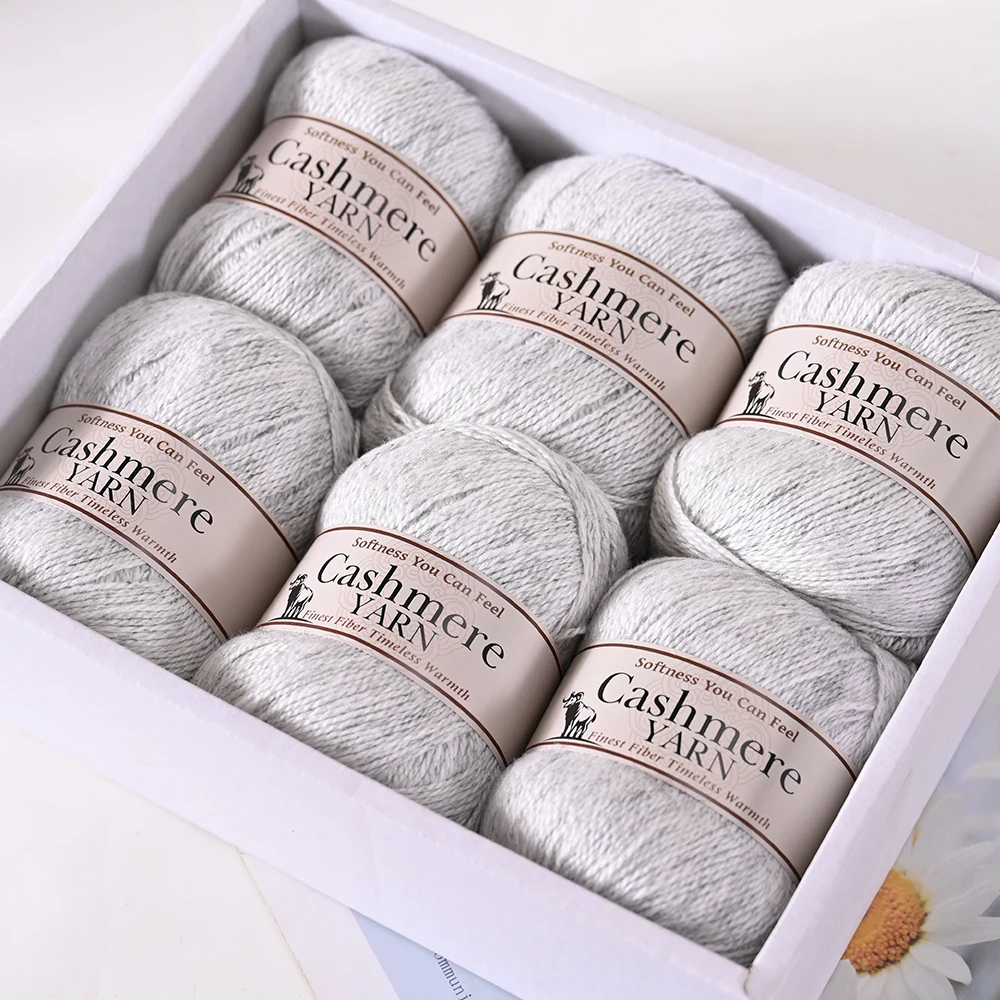 6 Balls Cashmere Yarn 300g Soft Warm Yarn for Sweater Scarf Hat Crochet Knitting DIY Handcraft Supplies