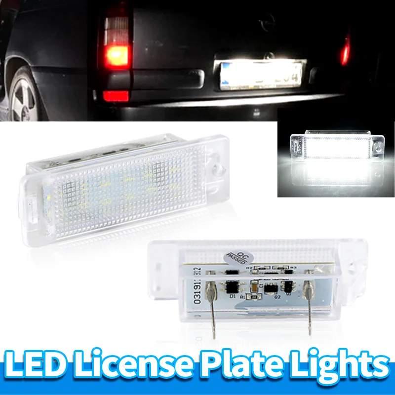 

2PCS LED Number License Plate Lights FOR Opel Astra F Hatchback Saloon Calibra Coupe 1989-1998 1224102 90241129 LED License Lamp