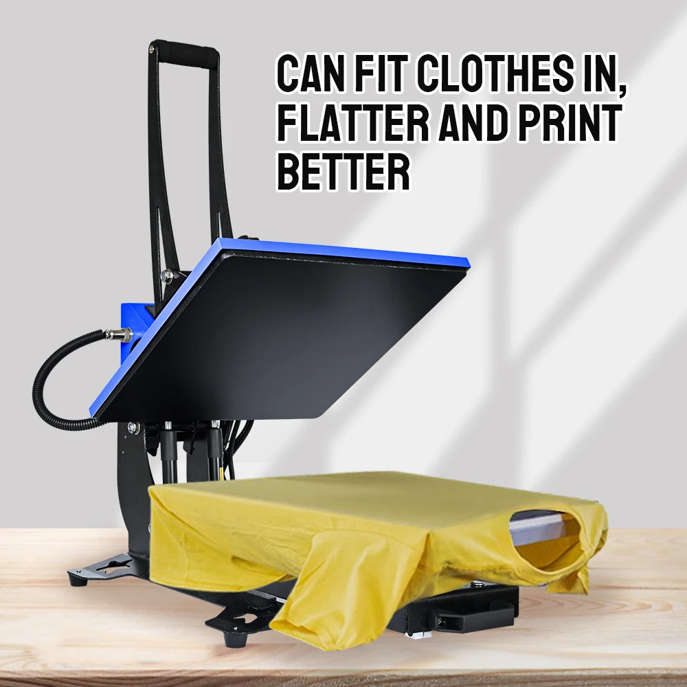 High Pressure Heat Press Machine 38x38cm Flat Sublimation Heat Transfer Machine for Garments