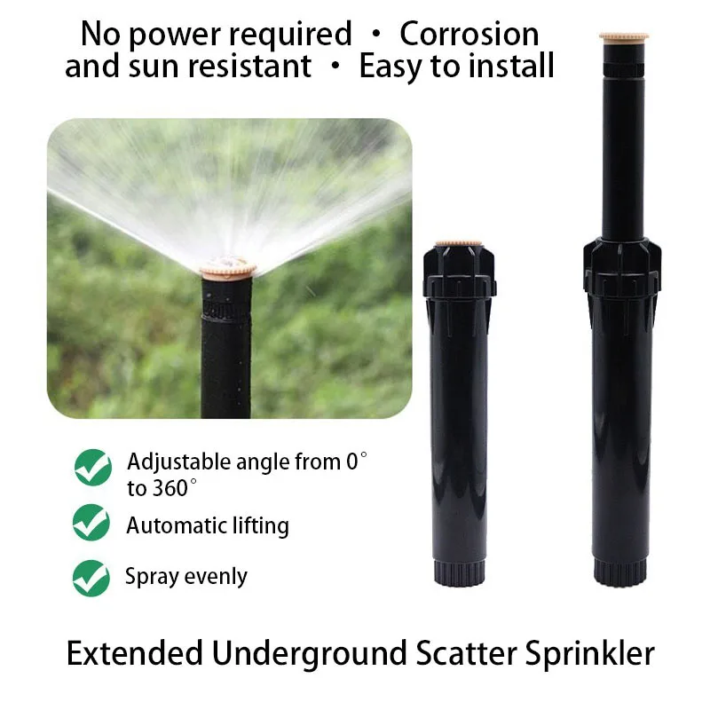 Pop-Up Scattering Sprinkler, Adjustable Angle Buried Lawn Irrigation Head