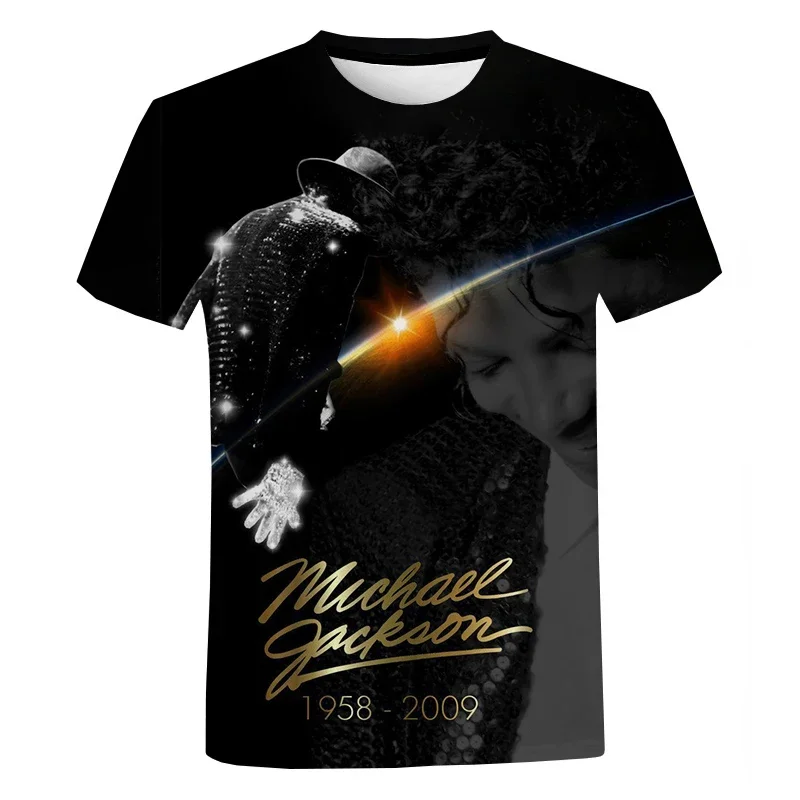 3D Print Michael Jackson T-shirt chłopcy/dziewczęta moda casualowe w stylu Streetwear t-shirty męskie ubrania oversize