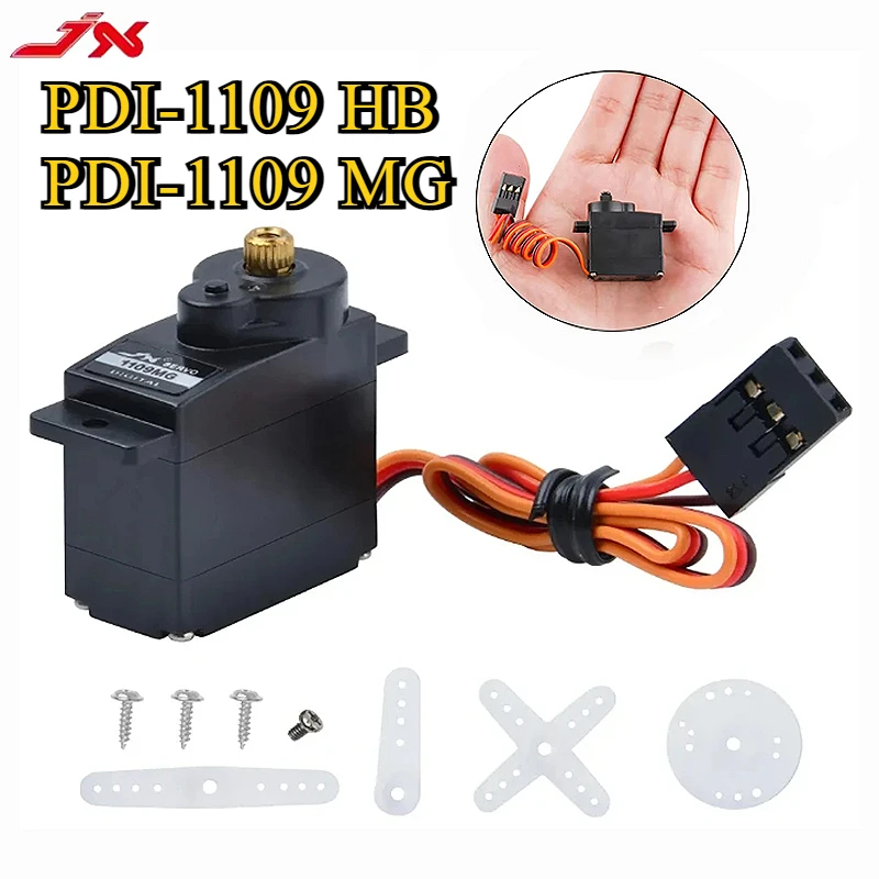 JX Servo PDI-1109HB PDI-1109MG 9g 2.5kg Metal Gear Digital Mini Servo For Fixed-wing 1/18 RC Car Boat Robot Arm Helicopter