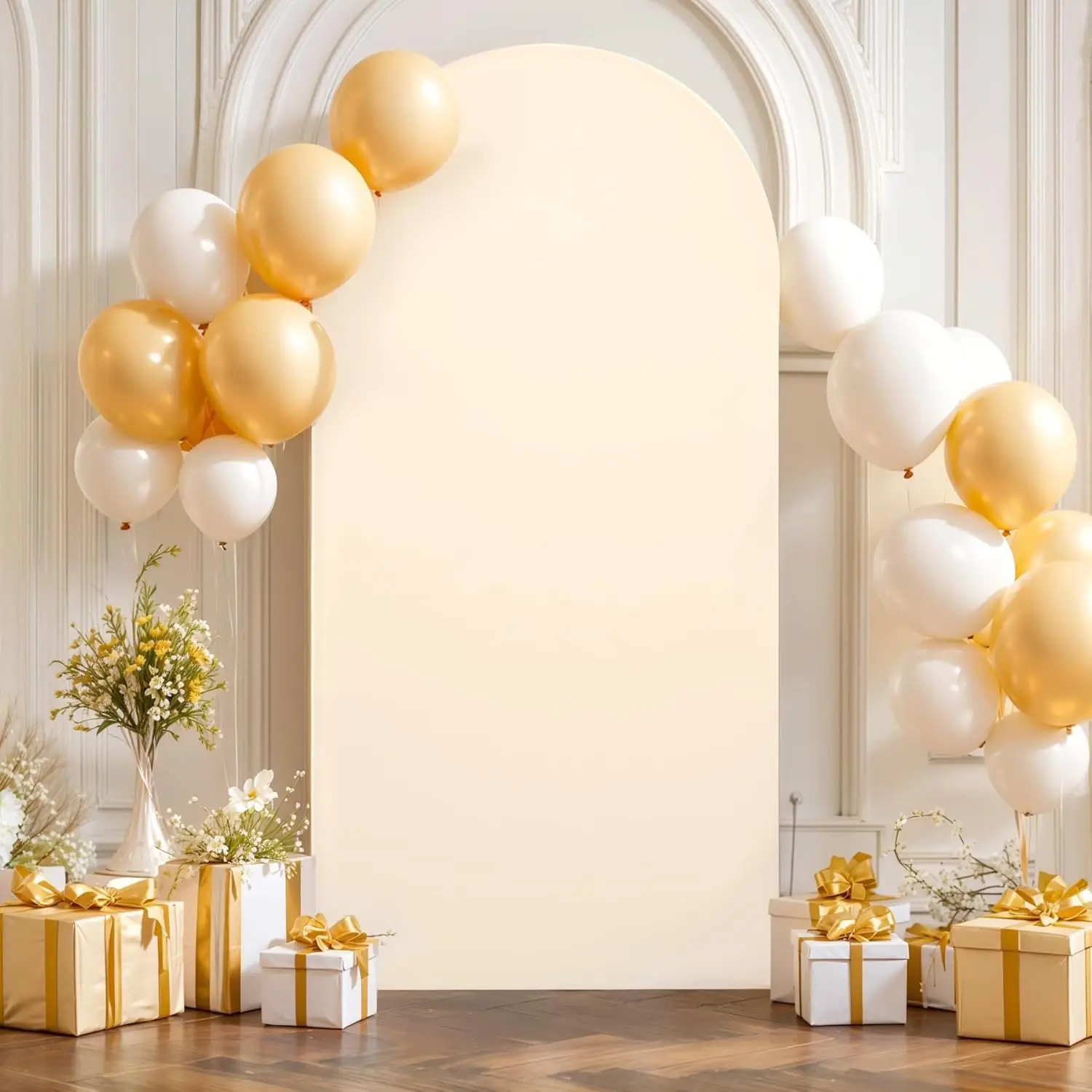 

Arch Backdrop Cover,Spandex Fitted Wedding Arch Stand Covers Round Top Chiara Arch Covers For Birthday Party Banquet Decoration