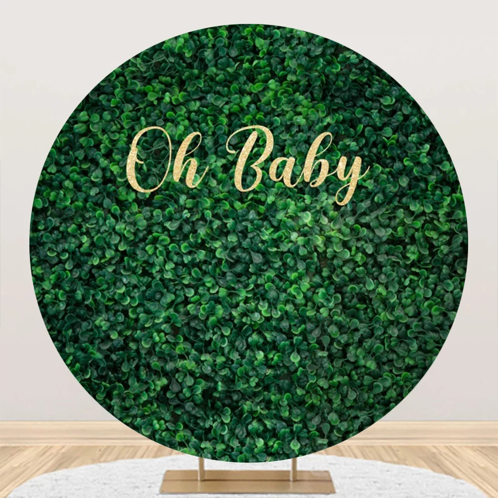 Solid Color Circle Photography Background Cover  Birthday Party Baby Shower Wedding Decoration Photocall Round Backdrop