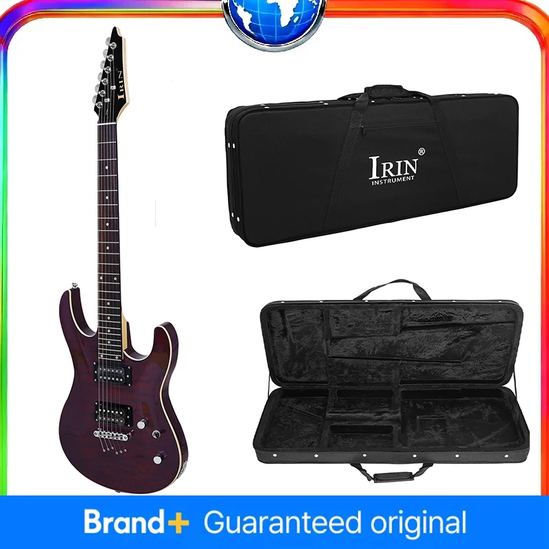 

Электрогитара IRIN R-371 — 24-ладовая электрогитара с двойным хамбакером и волнистой текстурой, профессиональный вищипанный инструмент