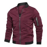 Chaqueta Bomber de primavera y otoño para hombre, chaqueta ligera informal para hombre, cortavientos deportivo, abrigo con cremallera y bolsillos, ropa