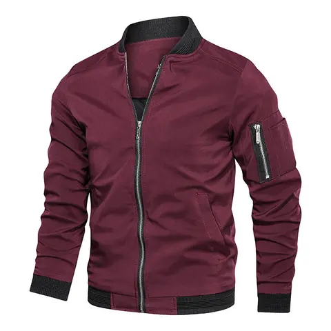 Spring Autumn Men's Windbreaker Jacket Casual Lightweight Jacket For Men Sports Zip Up Coat with Pockets Clothing