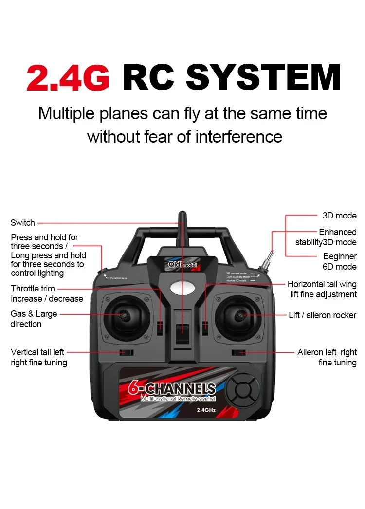 Qidi560 RC Flugzeug Moore M7 Off-road 4CH Fernbedienung Flugzeug Bürstenlosen Starrflügel Flugzeug Modell EPP Schaum Spielzeug für Kinder – Detail 18