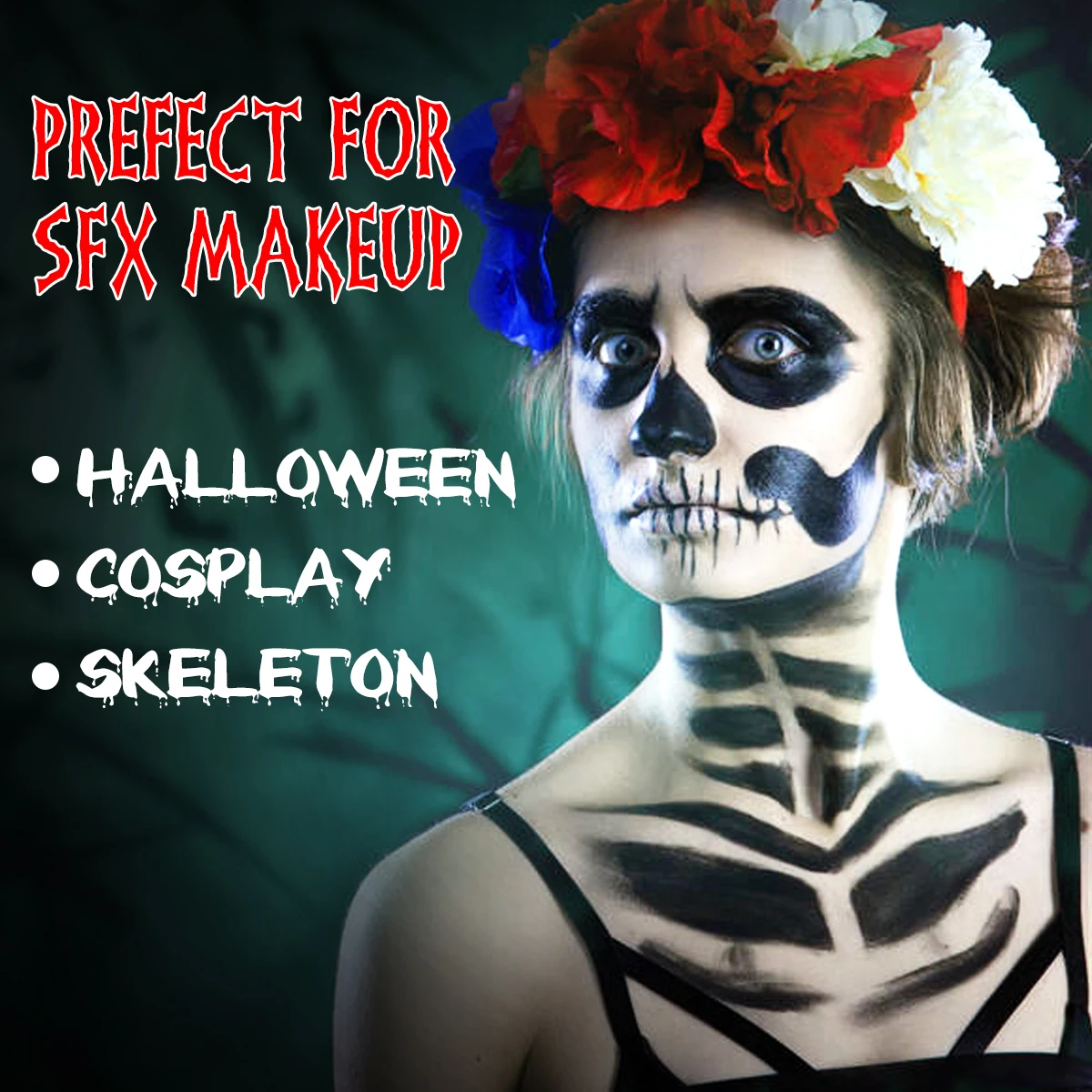 Sports Face Paint Stick, Cream Blendable Body Paint Makeup , Professional Halloween Makeup Cosplay Uv Special Effects SFX