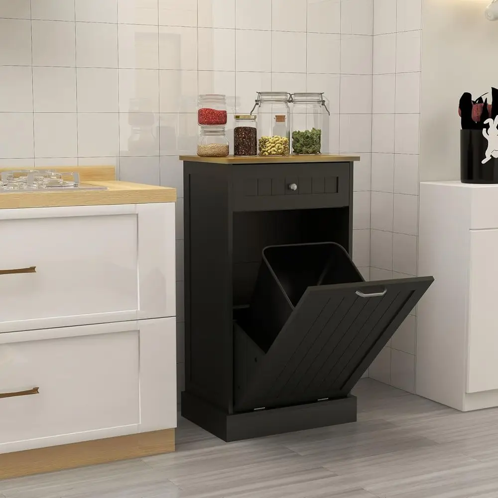 

Out Trash Cabinet Wooden reestanding Dog Proo Single Door 10 Gallons with Der Trash Can Cabinet