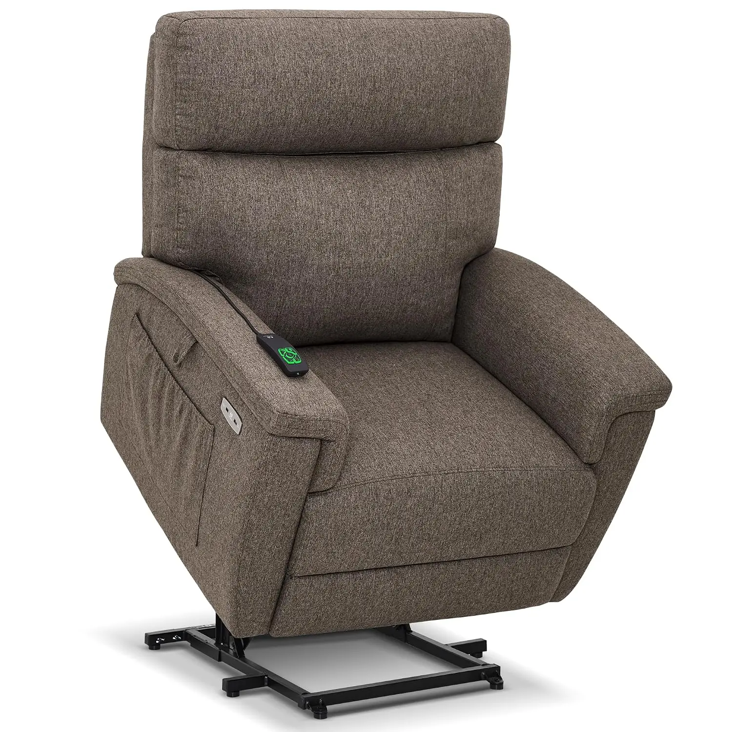 Power Lift Recliner Chair, Dual Heat and Massage R7605, Mocha, Custom